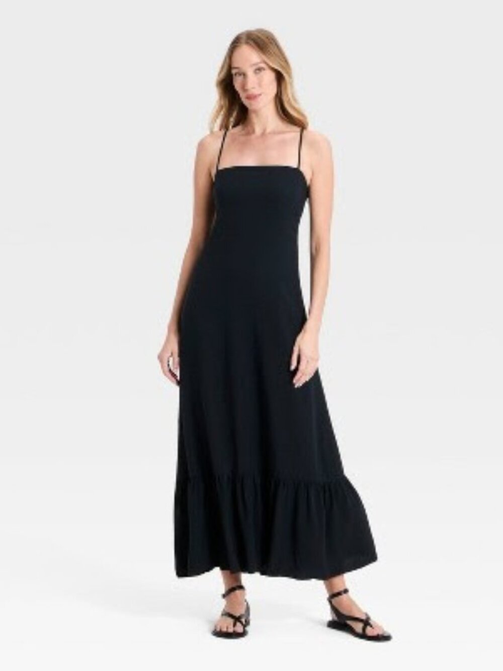 Women's Open-Back Maxi Dress - A New Day™ Black XS